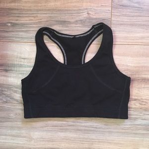 People Tree Yoga Crop Top - Black - Organic Cotton